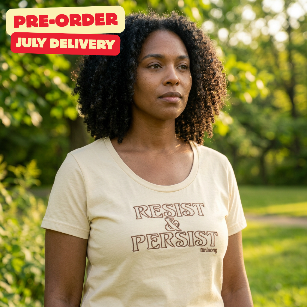 Embroidered summer T-shirts : 100% sustainable.  RESIST & PERSIST