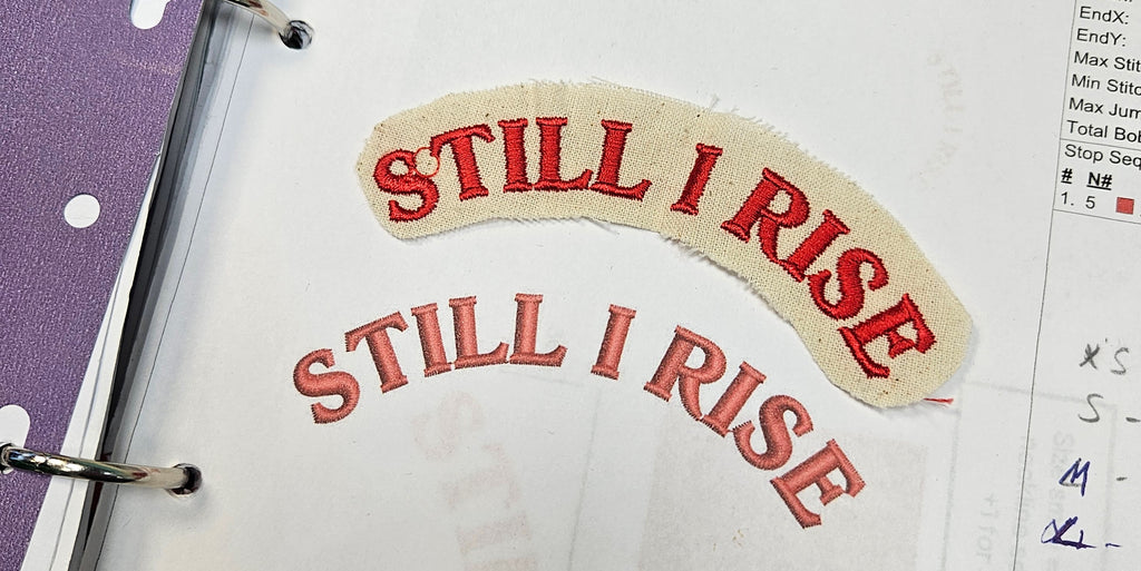 Embroidered summer T-shirts : 100% sustainable : STILL I RISE
