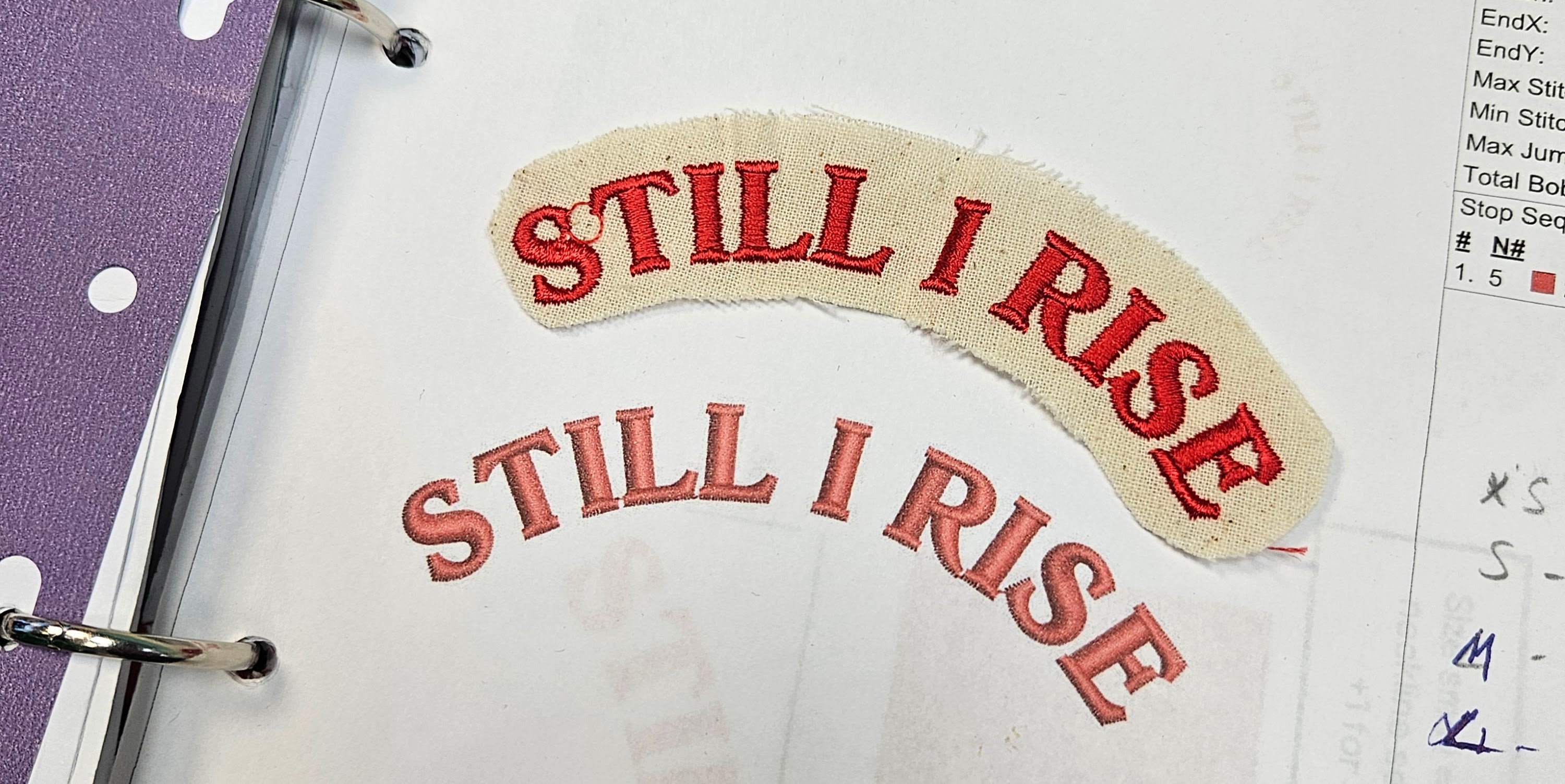 Embroidered summer T-shirts : 100% sustainable : STILL I RISE